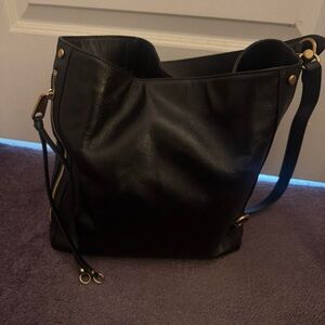 Black Leather Shoulder Bag